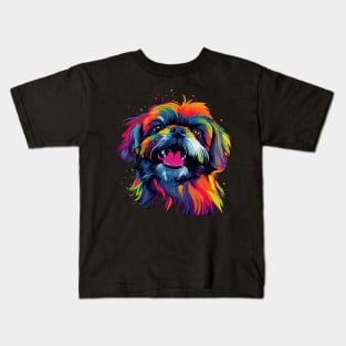 Shih Tzu Smiling Kids T-Shirt